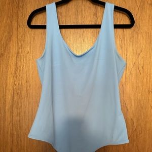 Blue body suit